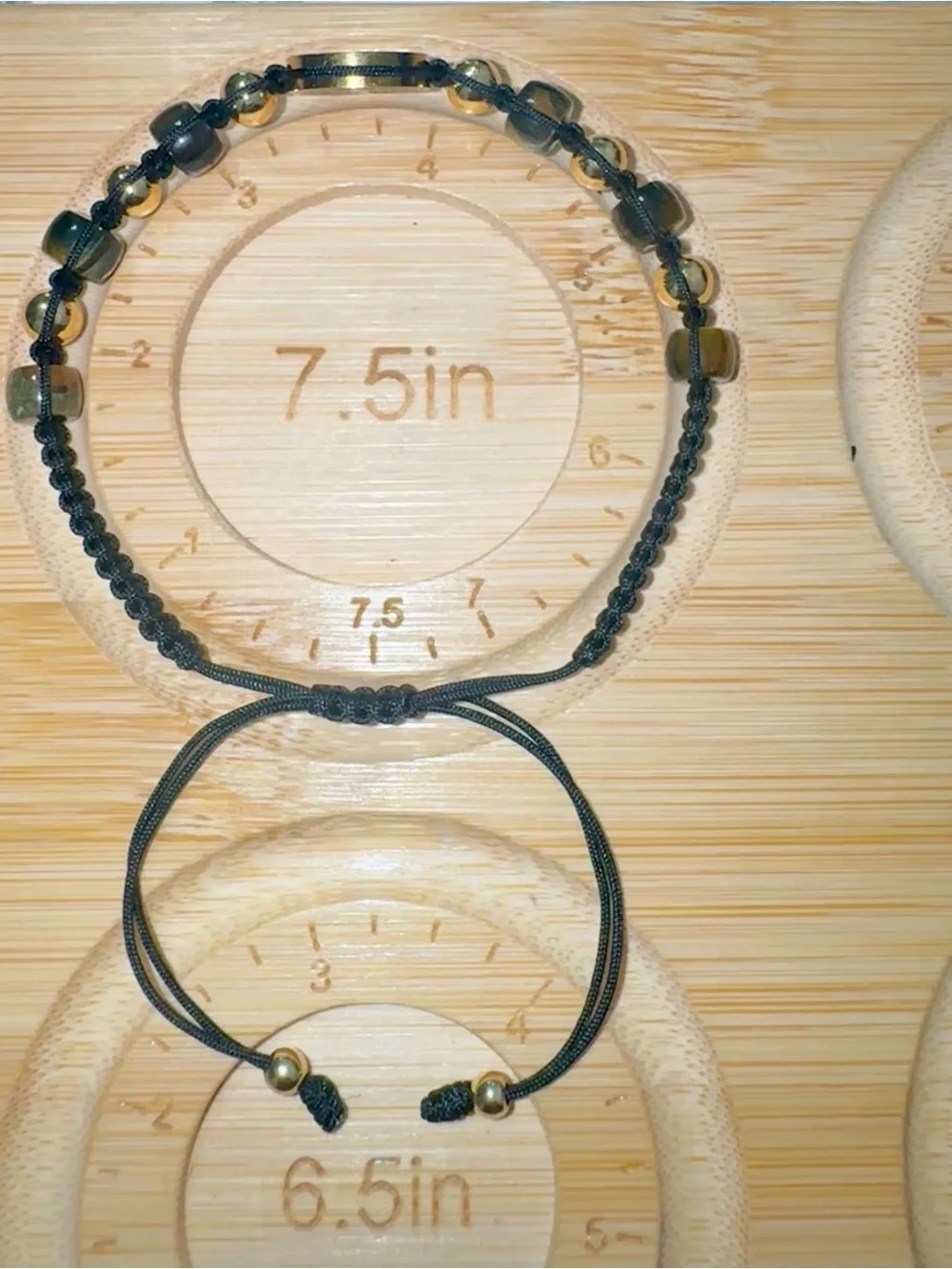Tiger’s Eye, 14K gold-plated beads, and a Saint Benedict Stainless Steel Medal